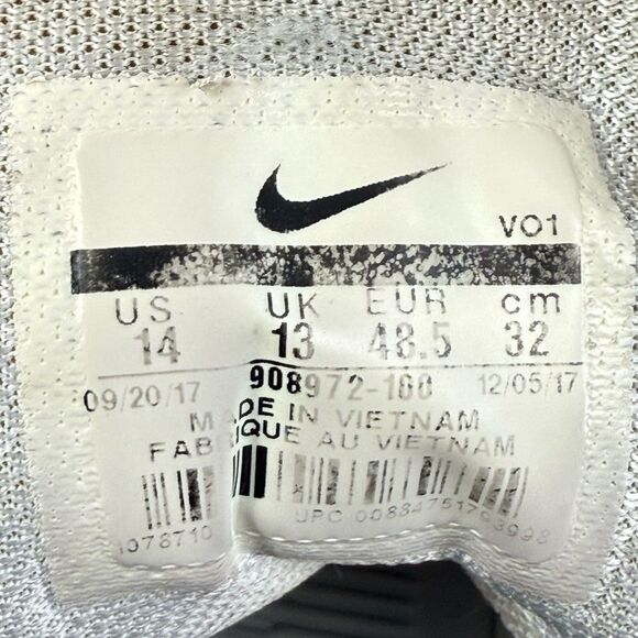 Nike Mamba Rage 'Pure Platinum' athletic sneaker shoes men’s size 14 - Picture 8 of 9